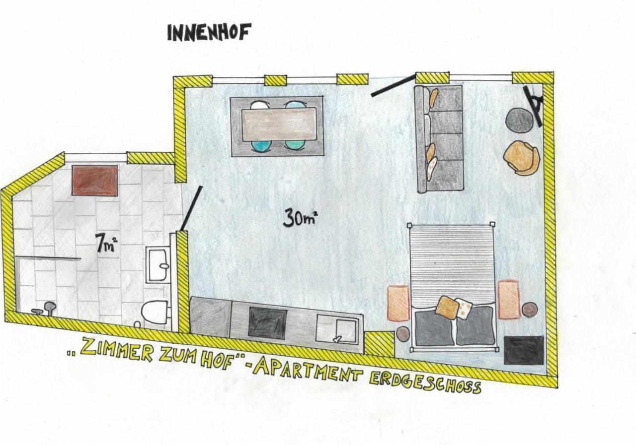 Das Gelbe Haus - Drei Besondere Ferienwohnungen Flensburgo Exterior foto