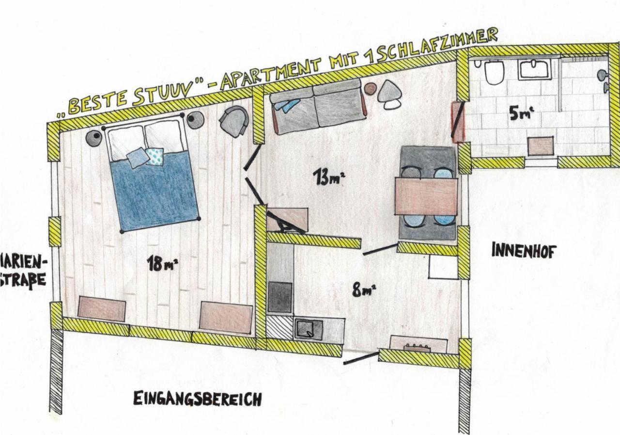 Das Gelbe Haus - Drei Besondere Ferienwohnungen Flensburgo Exterior foto